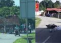  KEMALANGAN maut melibatkan sebuah motosikal dan lori di Jalan Kampung Rawa Hilir, Lenggeng di Seremban, Negeri Sembilan.  -MEDIA SOSIAL