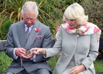 Raja  Charles III dan isterinya, Camilla  semasa mengunjungi Dunedia, New Zealand. – AFP