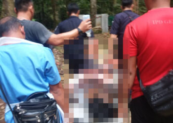 KEADAAN salah seorang mangsa yang dipercayai terkena bom ikan di Hutan Lipur Lata Kekabu di Lenggong semalam. - MEDIA SOSIAL