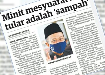 KERATAN laporan Utusan Malaysia pada 21 April lalu berhubung isu PasLeak.