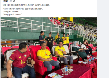 SANUSI hadir menyaksikan aksi Liga Super antara Kedah dan Selangor di Stadium Darul Aman.