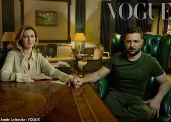 OLENA ZELENSKA dengan imej keberanian dipilih menjadi penghias sampul depan majalah Vogue.-VOGUE