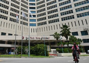 PEMANDANGAN Hospital Tan Tock Seng di Singapura.-AFP
