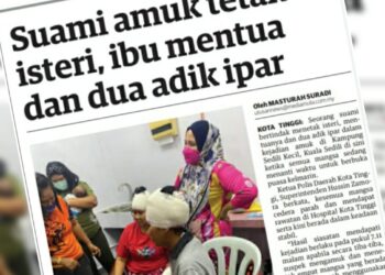 KERATAN laporan Mingguan Malaysia semalam.