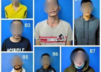 SUSPEK yang ditahan polis dalam operasi tdi Seksyen 7, Shah Alam, Selangor, semalam. - IHSAN POLIS