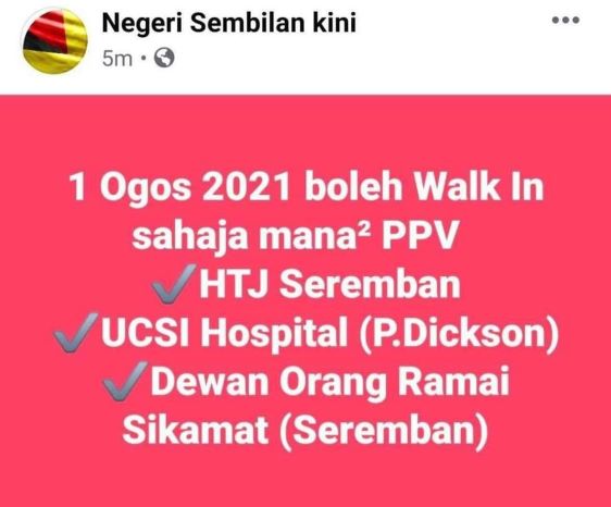 Untuk in boleh vaksin walk Ambil Vaksin