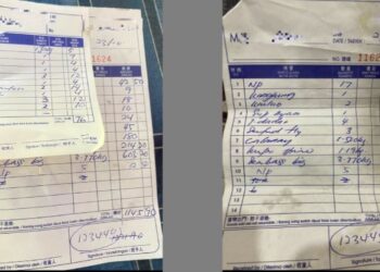 RESIT yang dimuat naik oleh seorang pelanggan di Facebook semalam.