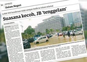 KERATAN akhbar Utusan Malaysia hari ini.