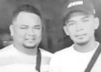 MOHD. Husaini Amir (kiri) dan Muhammad Amirul Syafiq maut dalam kemalangan di Kilometer 257.4, Lebuhraya Utara Selatan dekat Senawang, Negeri Sembilan, semalam. - UTUSAN/TENGKU DANISH BAHRI TENGKU YUSOFF