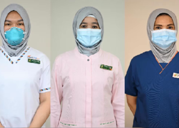 ANTARA pemakaian tudung kakitangan Muslimah di hospital di Singapura. - AGENSI