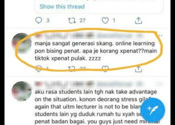 TANGKAP layar luahan pendapat seorang wanita yang mendapat respons warganet lain di media sosial.