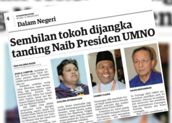 KERATAN laporan Utusan Malaysia.