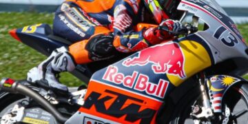 HAKIM DANISH catat masa keempat terpantas dalam sesi latihan bebas pertama pada Kejuaraan Red Bull MotoGP Rookies Cup di Litar Antarabangsa Algarve, Portimao, Portugal, hari ini. - Ihsan ZK Racing
