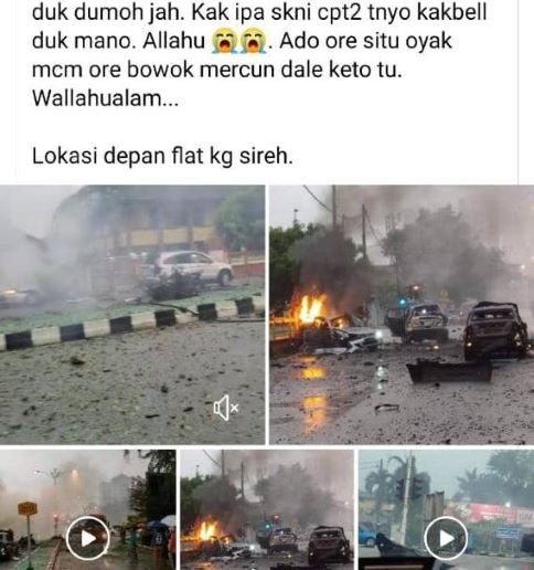 Kereta meletup di kelantan