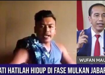 TANGKAP layar video dilakukan seorang lelaki yang memaki Joko Widodo. - AGENSI