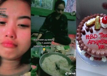 VIRAL video majlis hari jadi seorang gadis dalam TikTok apabila dipermainkan oleh kawan-kawannya sendiri. -MEDIA SOSIAL