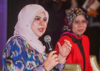 RINA Harun ketika menghadiri Majlis Pelancaran World Women Leadership Summit 2023 di sini hari ini.