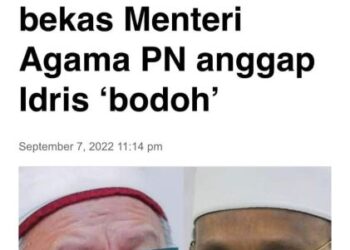 TANGKAP layar portal berita antara Zulkifli Mohamad Al-Bakri dan Idris Ahmad.